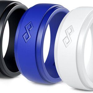 Silicone Rings for Men 9mm Wide, 2mm Thick - Mens Rubber Wedding Bands - Infinit